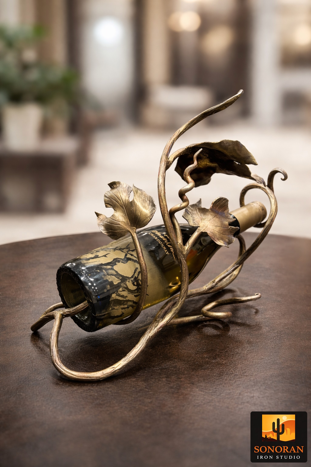 Vine-Inspired Forged Wine Holder