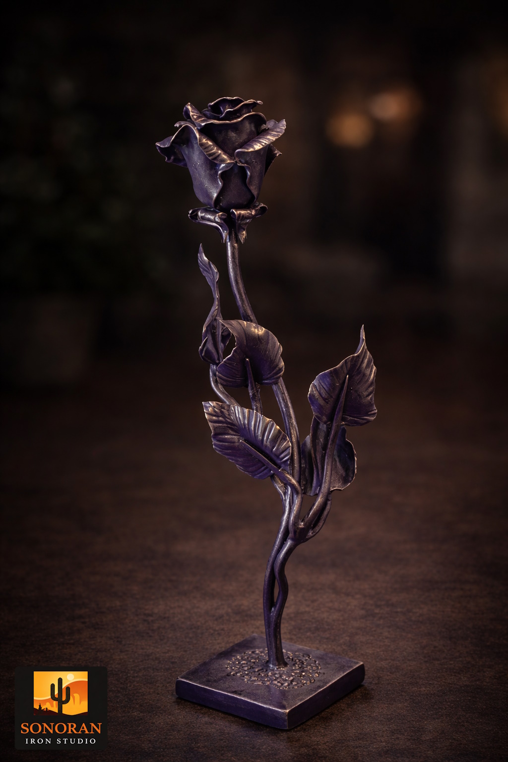 Forged Steel Rose Sculpture