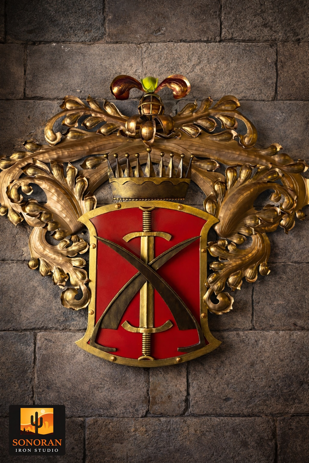 Royal Heraldic Crest Sculpture