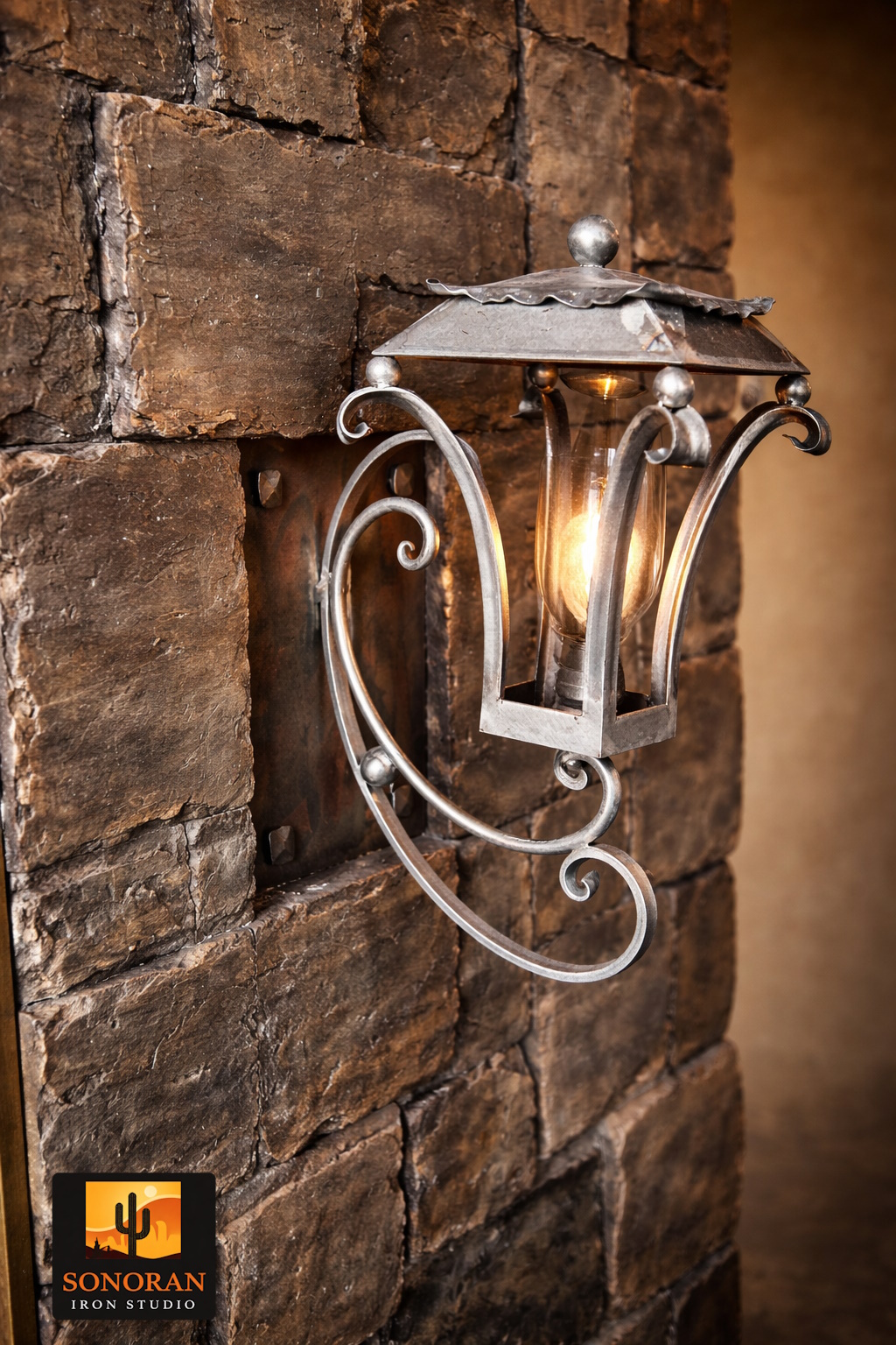 Forged Iron Wall Lantern